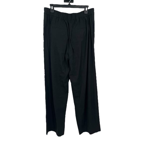 Vince Pants Straight Leg Linen Blend Pull-On black Large L - Picture 4 of 7